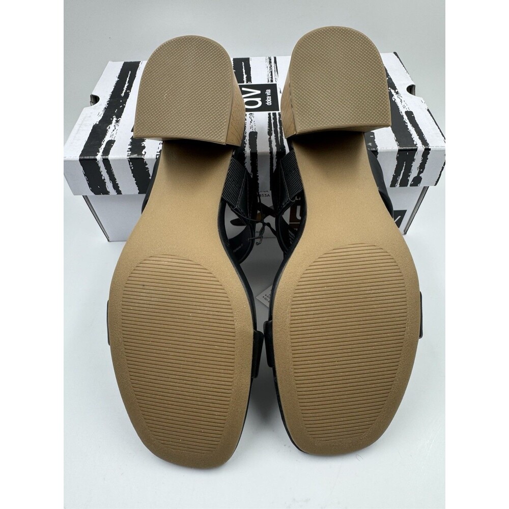 dv By Dolce Vita Women's Sharona Dual Strap Heeled Sandal Black 9 New - Picture 10 of 14